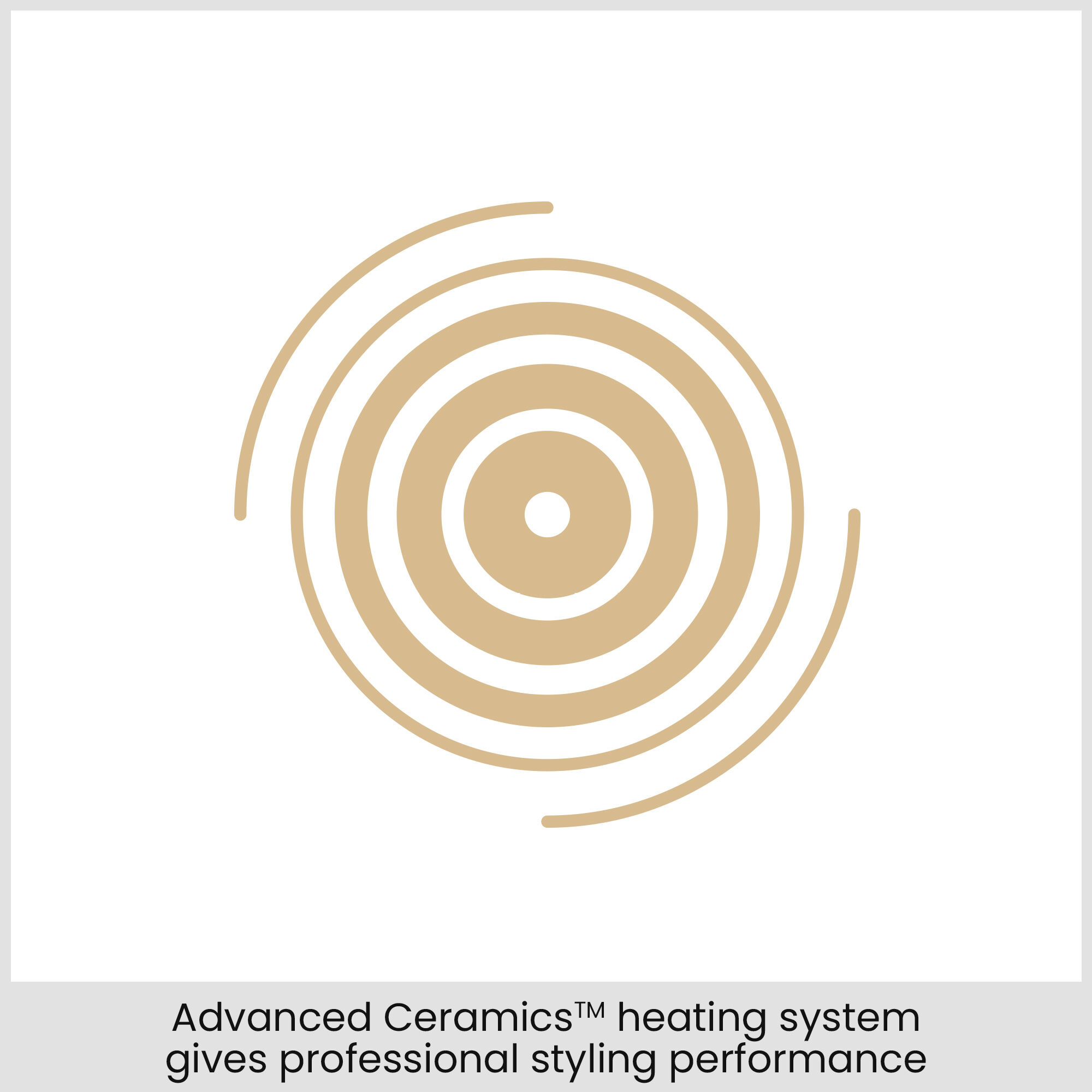 Advanced Ceramics&trade; heating system gives professional styling performance